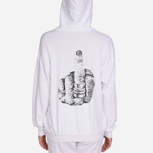 F You Middle Finger Cotton Oversized Hoodie